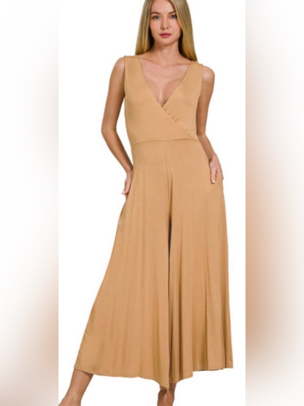 Zenana one piece jumper in a desert brown